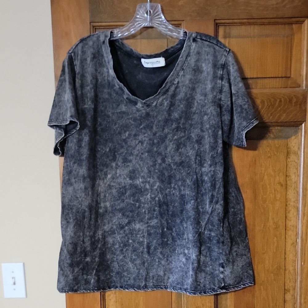 Impressions Charcoal V-Neck Tee